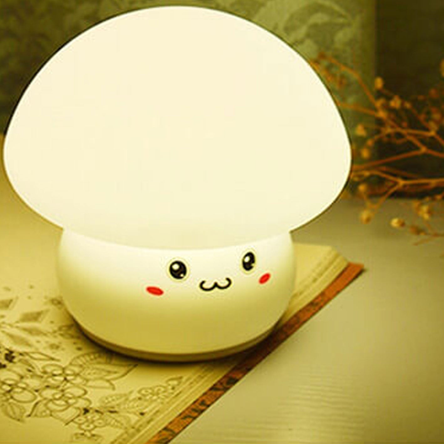 Cartoon Mushroom Silicone Night Table Lamp