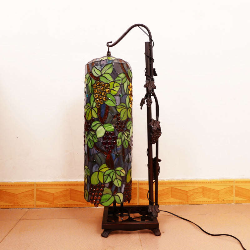 Column Iron Glass Living 2-Light Floor Lamp