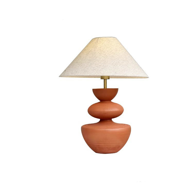 Jar Resin Fabric Living Table Lamp
