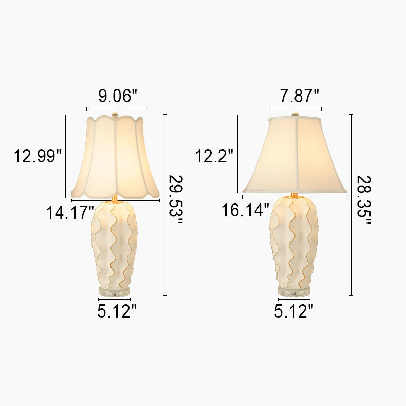 Cloth Crystal Resin Table Lamp