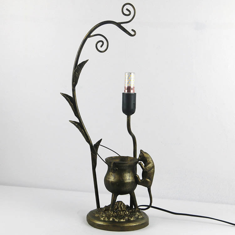 Mouse Flower Resin Stained Table Lamp