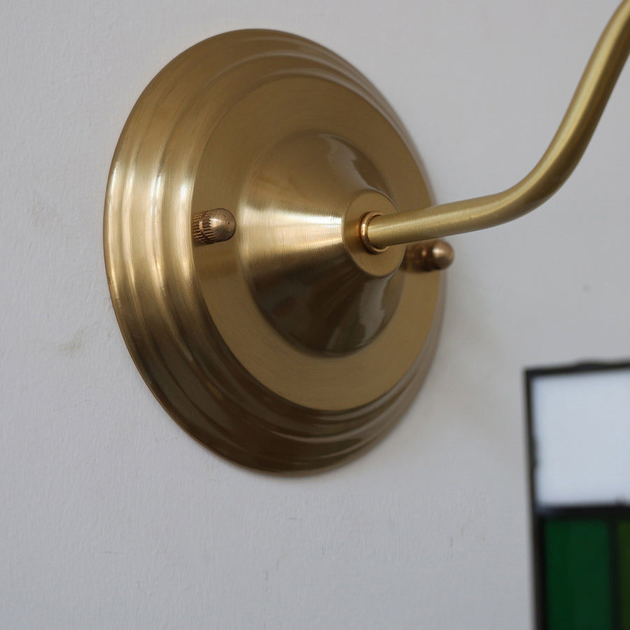 Round Copper Glass Living Wall Lamp