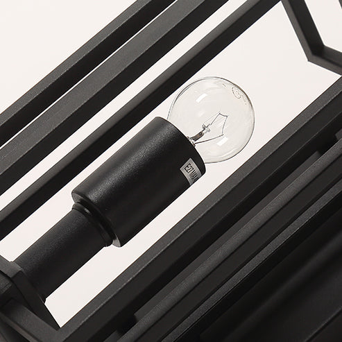 Square Iron Glass Garden Outdoor Light