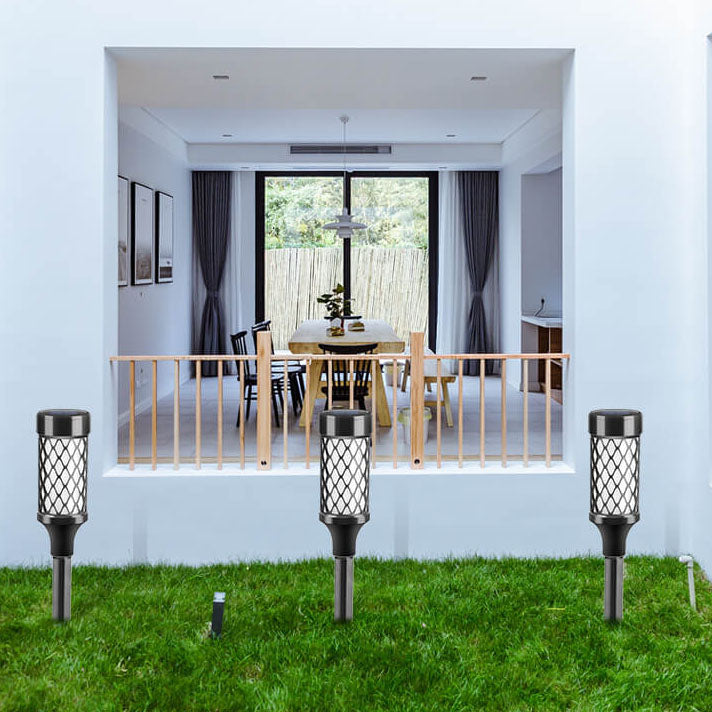 ABS Weaving Cylindrical Cage Outdoor Light