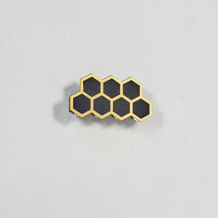 Hexagonal Combination Black Gold Outdoor Light