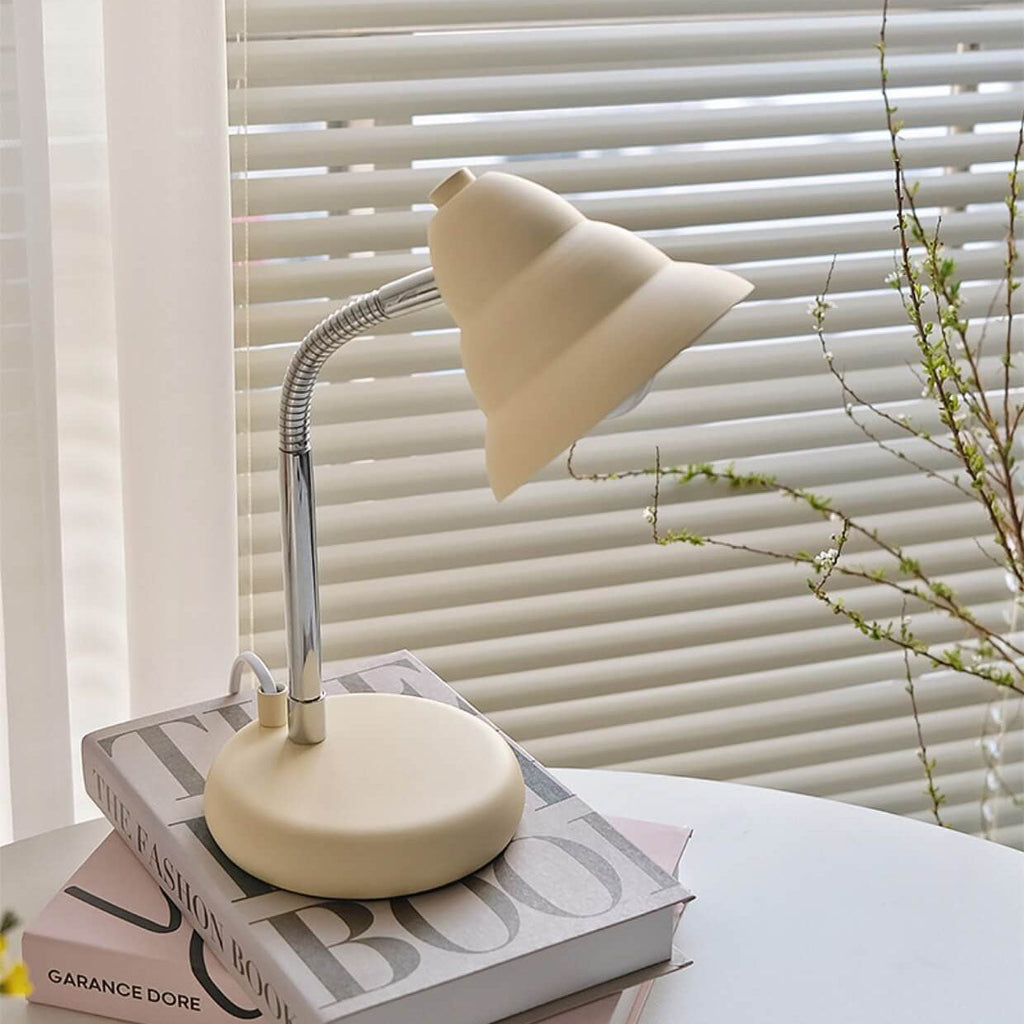 Cream Yellow Cone Iron Table Lamp