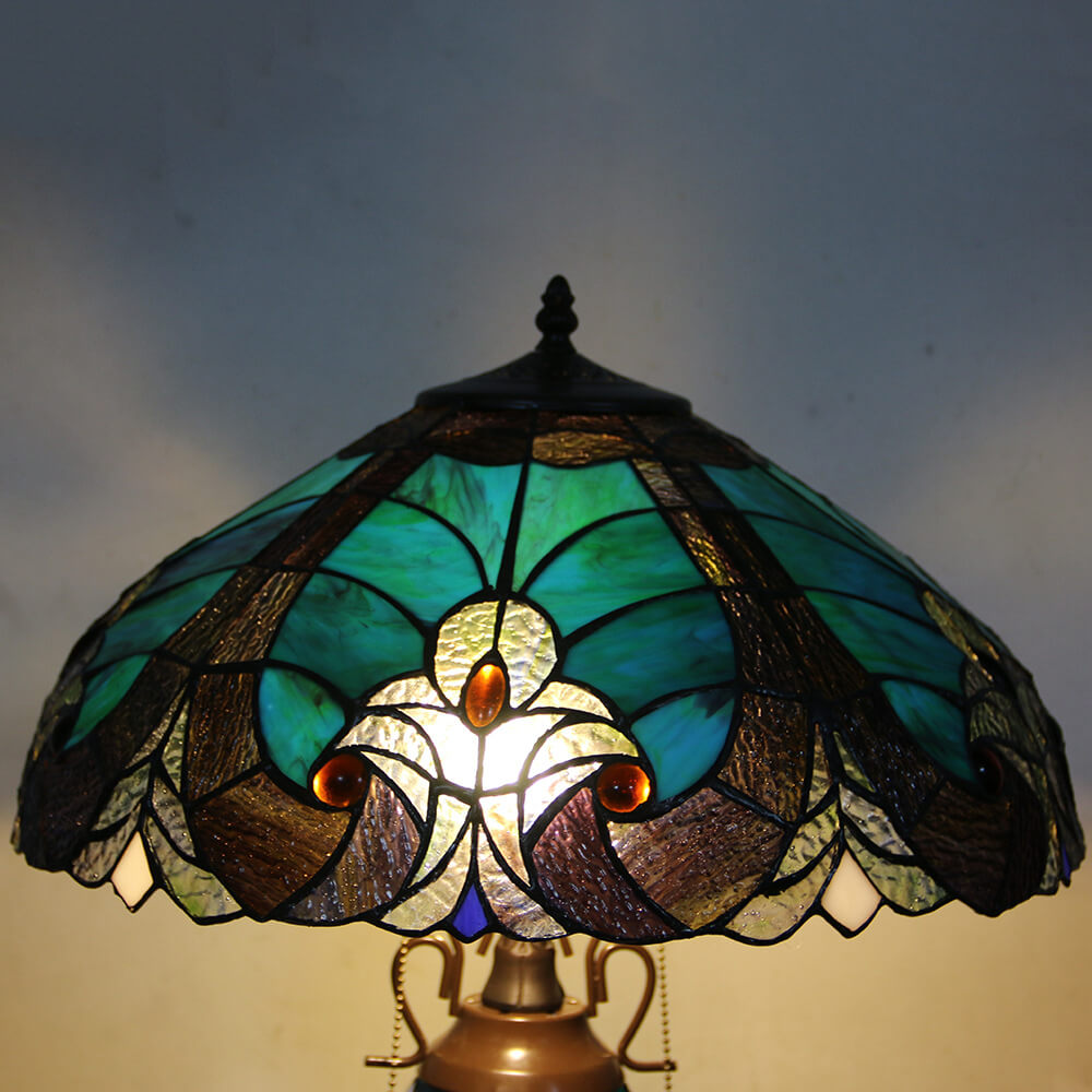 Glass Resin 2-Light Table Lamp