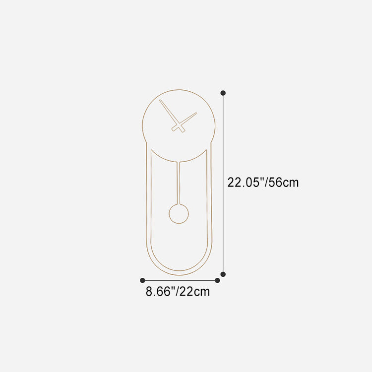 Round Oval Clock Shape Wall Lamp