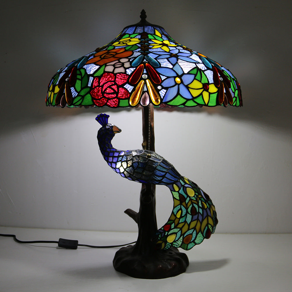 Dome Resin Glass Living 4-Light Table Lamp