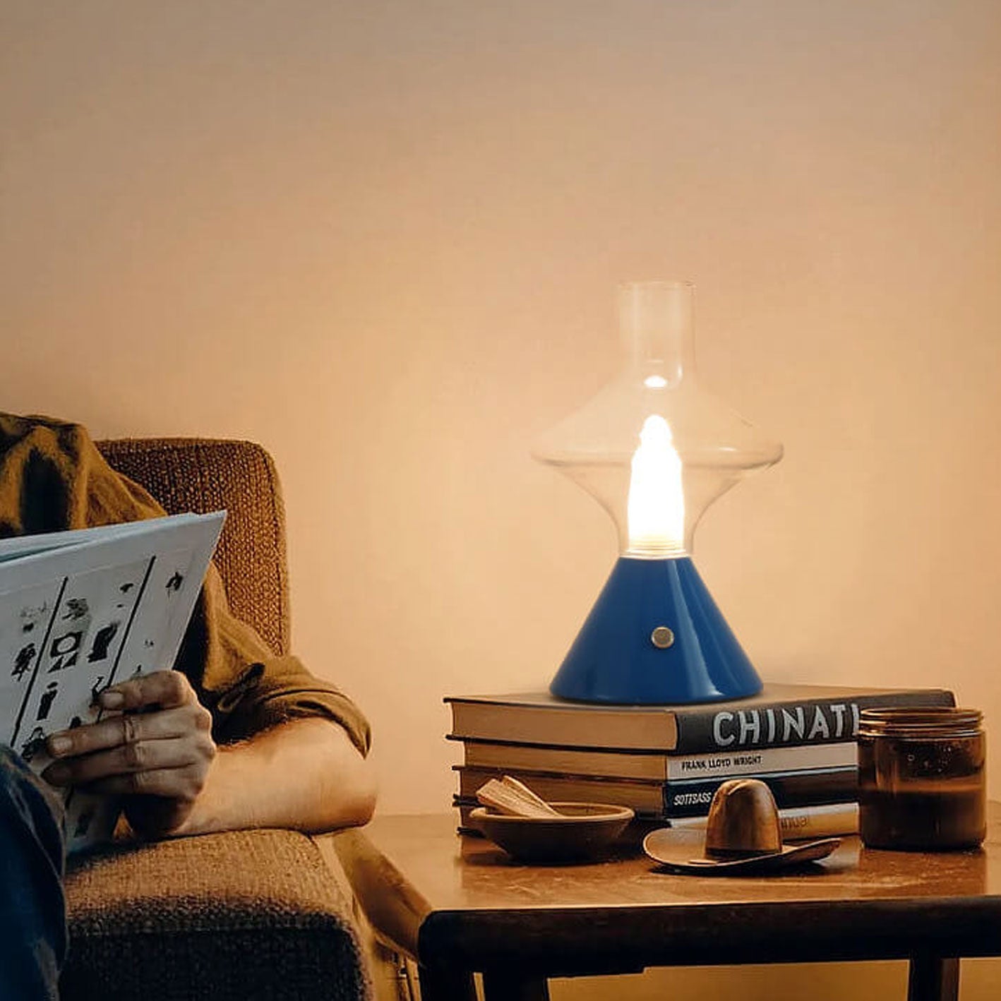 High Boron Glass Charging Table Lamp