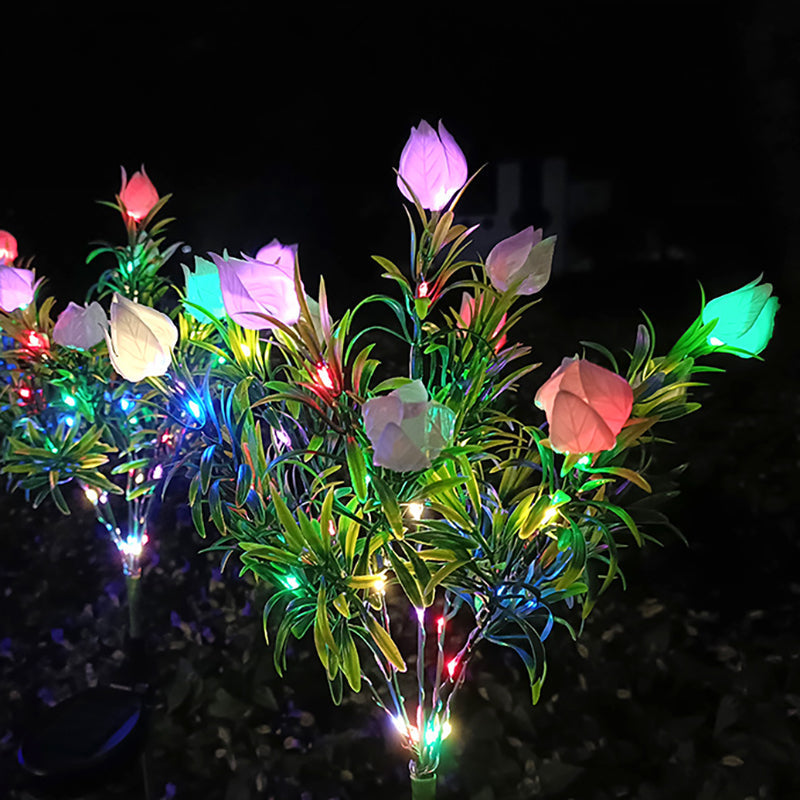 Waterproof Imitation Gardenia Solar Outdoor Light