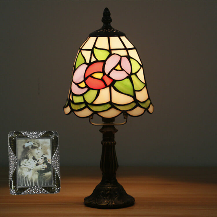Style Stained Glass Cone Table Lamp