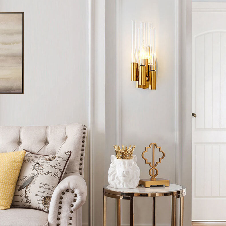 Wrought Iron Long Tube Wall Lamp