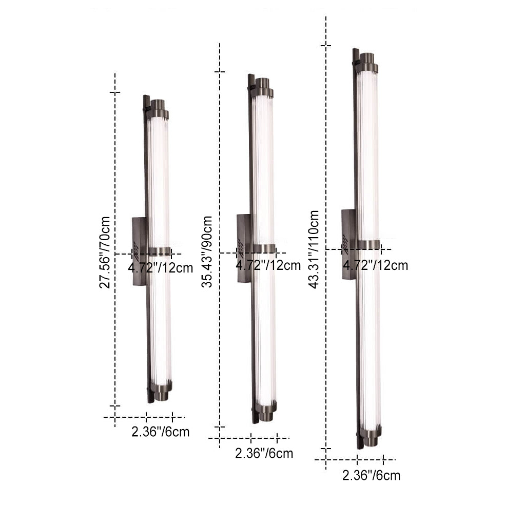 Cylindrical Stainless Steel Acrylic Wall Lamp