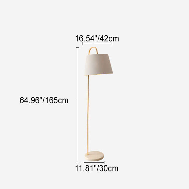 Solid Color Fabric Marble Floor Lamp
