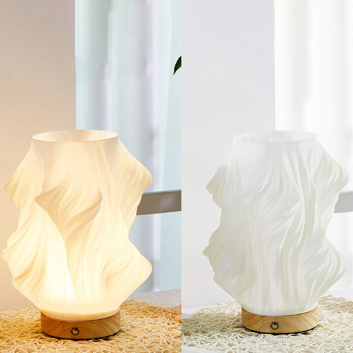 Geometry 3D Printed Wood Table Lamp