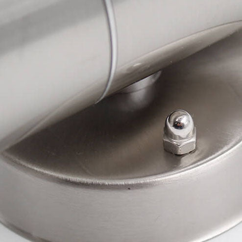 Stainless Steel Cylinder 2-Light Wall Lamp