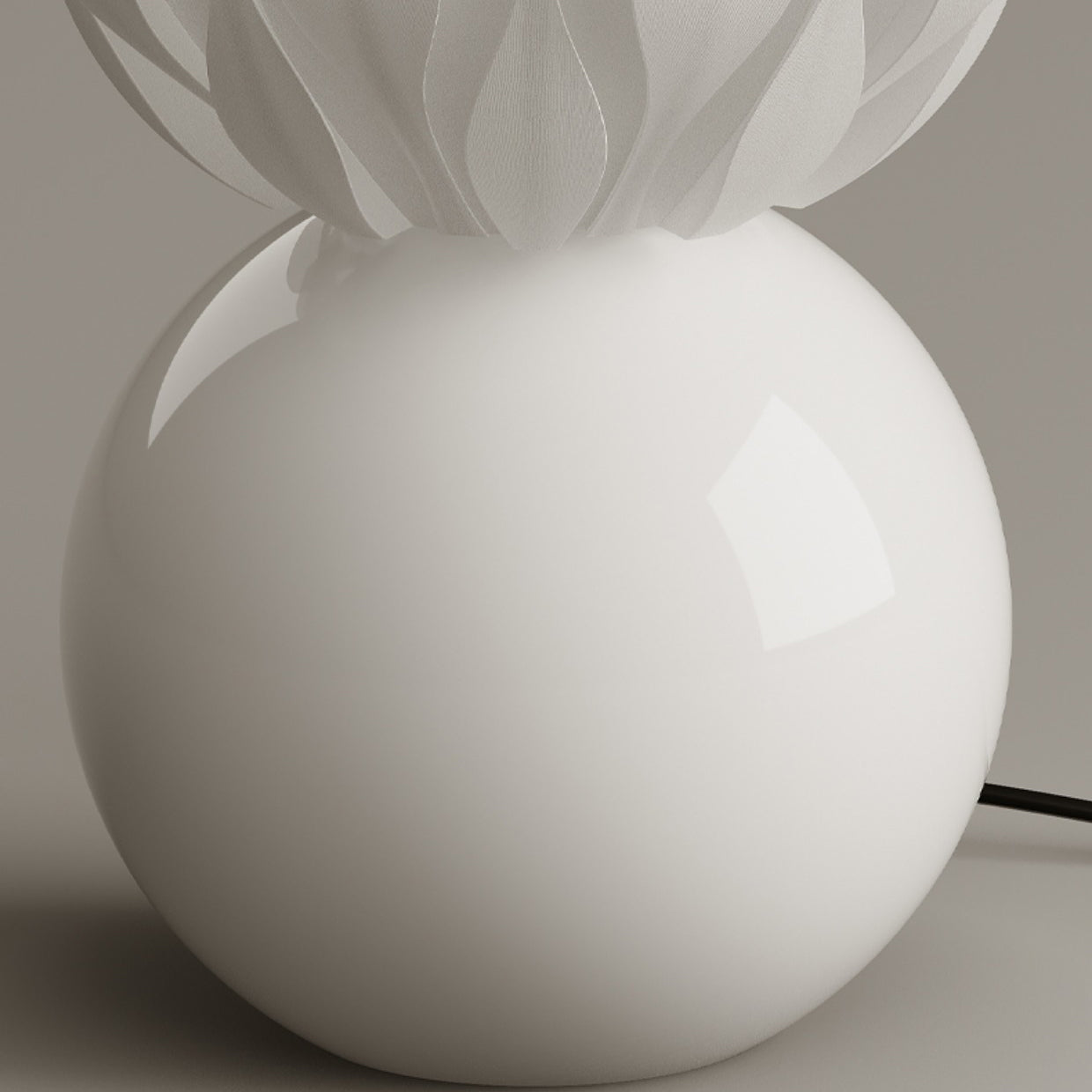 Orb Cloudy Ceramic PE Table Lamp