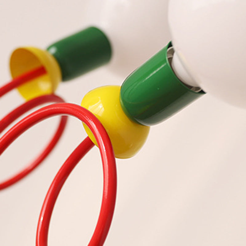 Curved Pole Round Ball 3-Light Floor Lamp
