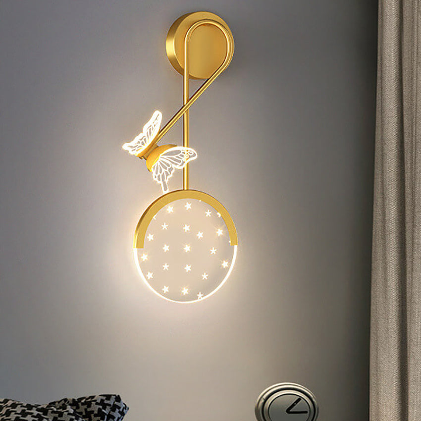 Acrylic Butterfly Star Design Wall Lamp