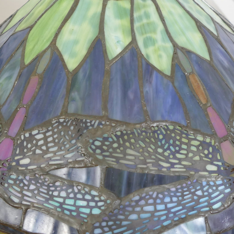 Iron Glass Conic Dragonfly 2-Light Table Lamp