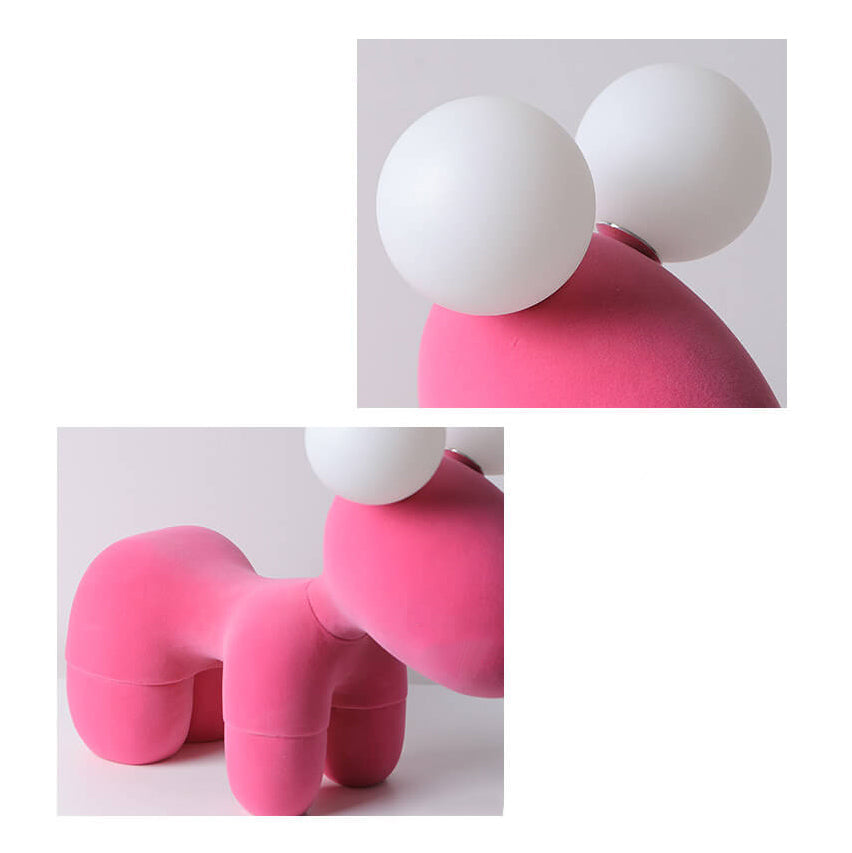 Cartoon Pony Plush Resin 2-Light Table Lamp