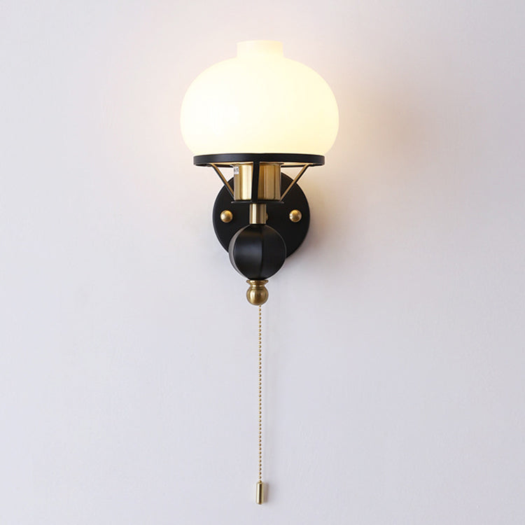 Geometric Circle Glass Iron Wall Lamp