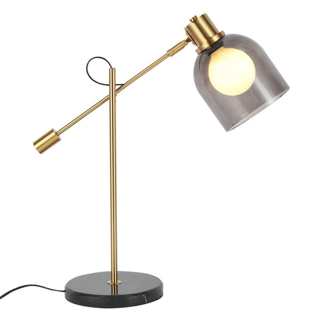 Postmodern Smoke Gray Glass Table Lamp