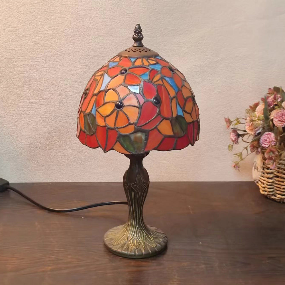 Dome Flower Zinc Stained Table Lamp