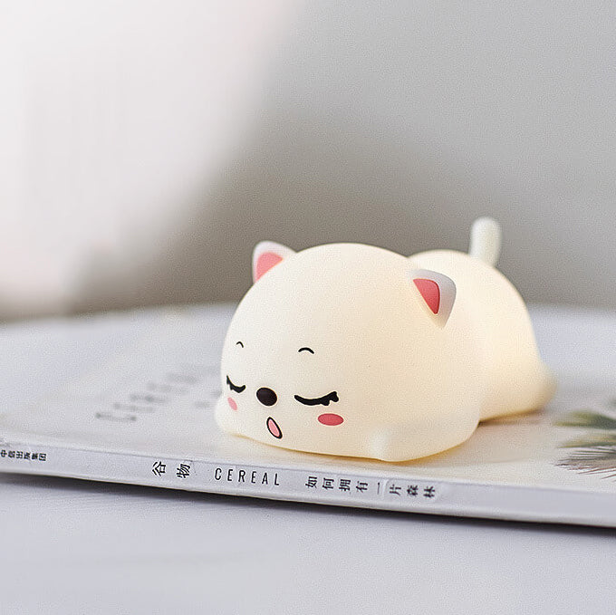 Lovely Cat Silicone Pat Table Lamp