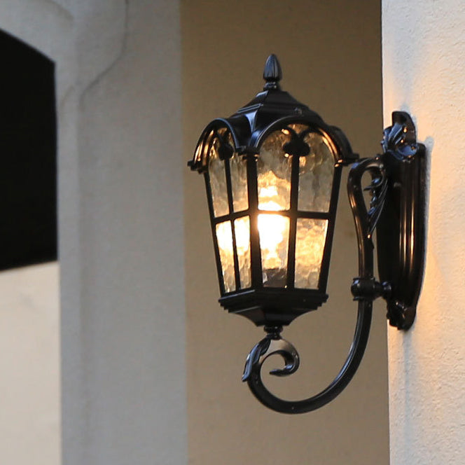 Aluminum Glass Cylinder Ripple Outdoor Light