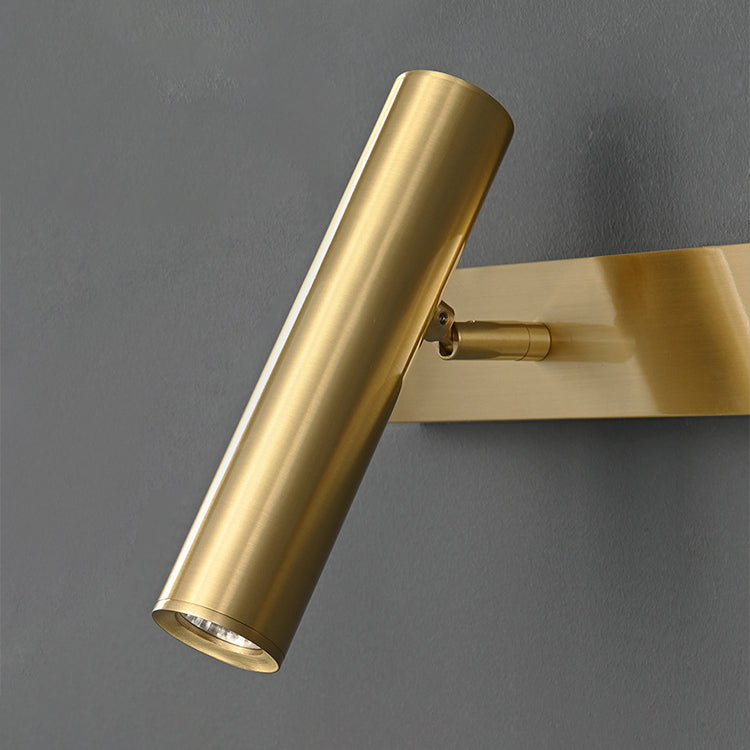 Rectangle Cylinder Full Copper Wall Lamp