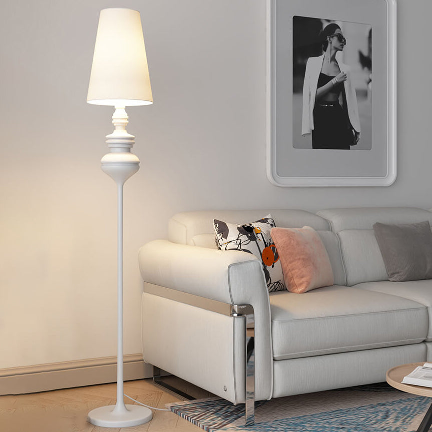 Fabric Cone Iron Living Floor Lamp