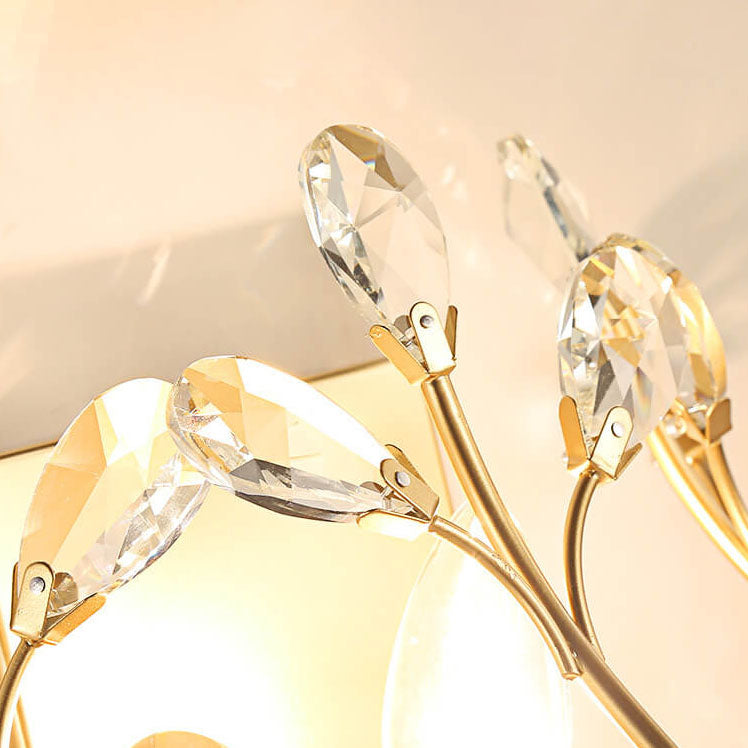 Crystal Leaf Wall Lamp