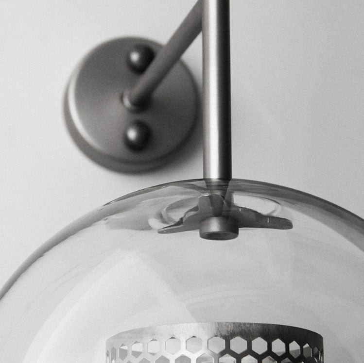 Iron Finish Frame Spherical Wall Lamp