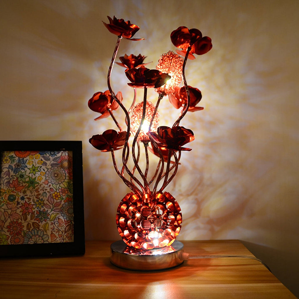 European-style Rose Aluminum Table Lamp