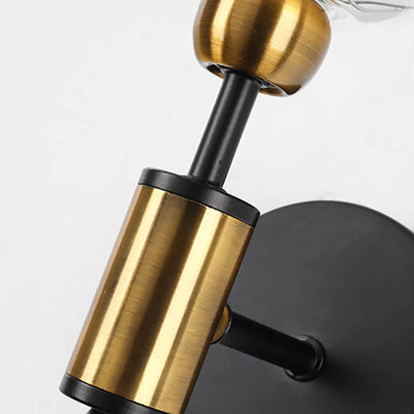 Iron Glass Ball 1/2 Wall Lamp