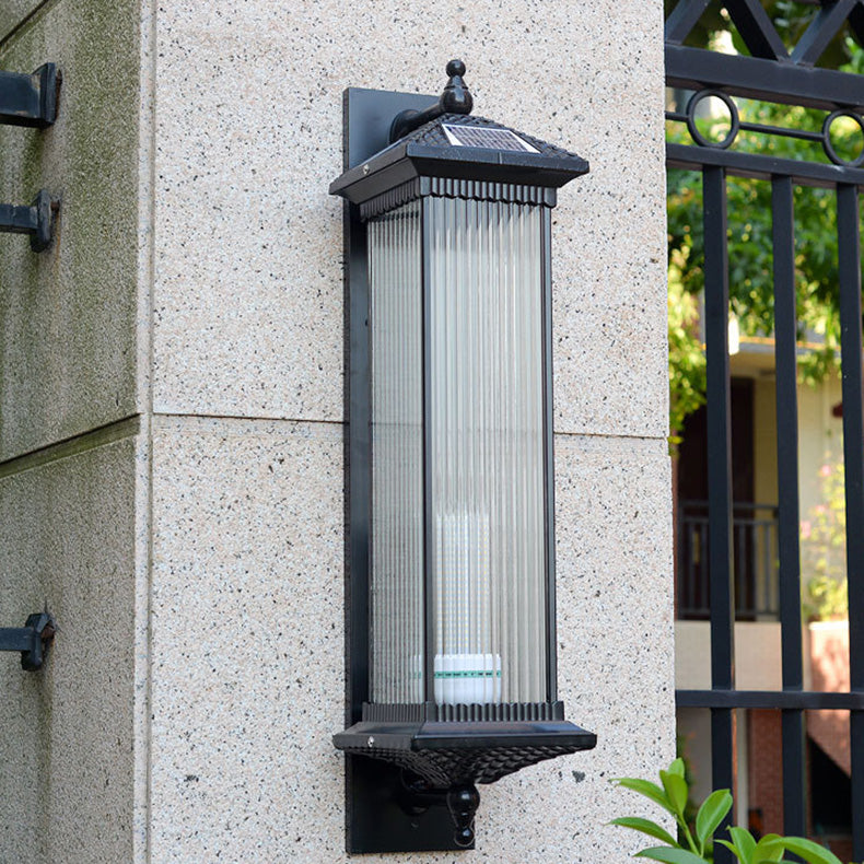 Aluminum Glass Cuboid Garden Outdoor Light