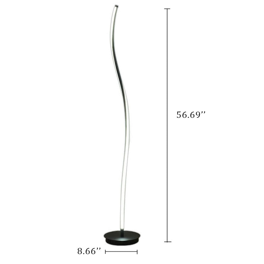 Minimalist Bending Line LED Floor Lamp
