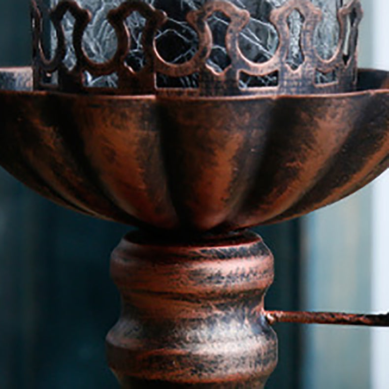 Candelabra Iron Glass Bedroom Table Lamp