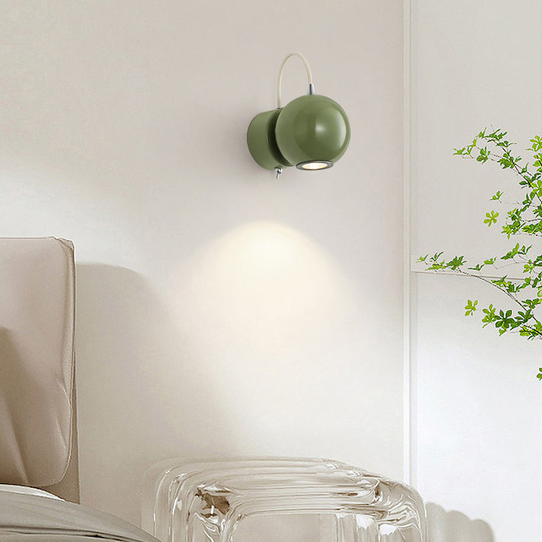 Sphere Cylinder Iron Bedroom Wall Lamp