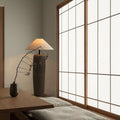 Japanese Wabi-sabi Fabric Shade Floor Lamp