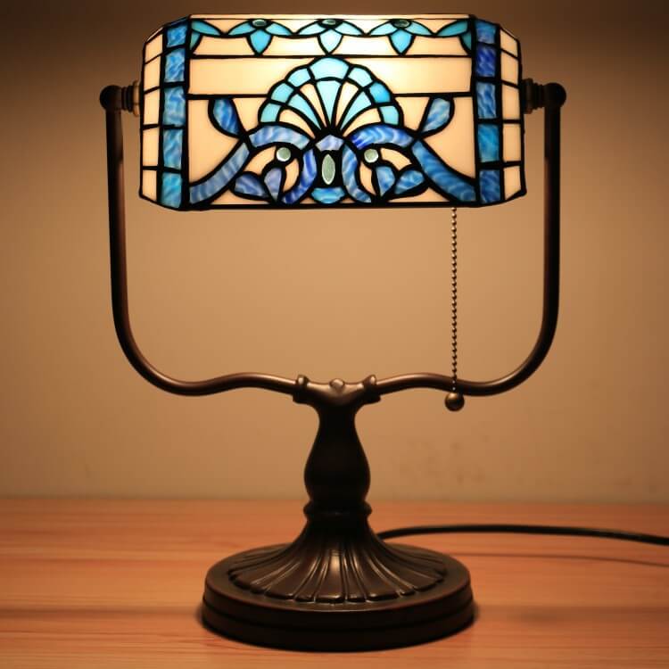 Floral Butterfly Stained Glass Table Lamp