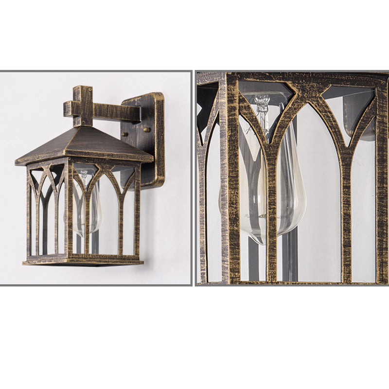 Aluminum Glass Cubic Garden Outdoor Light