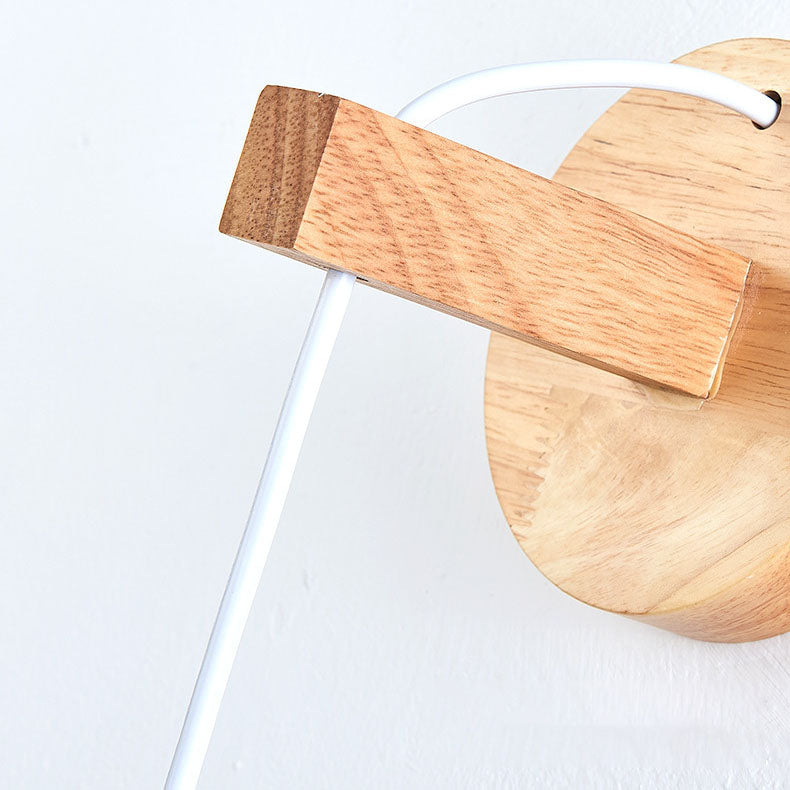 Long Strip Rubber Wood Wall Lamp