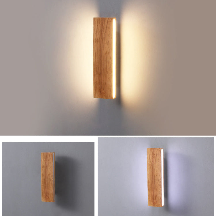 Solid Wood Strip Wall Lamp