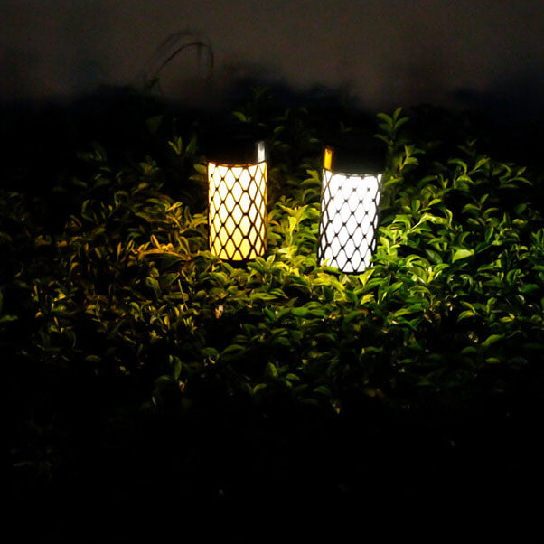 ABS Weaving Cylindrical Cage Outdoor Light