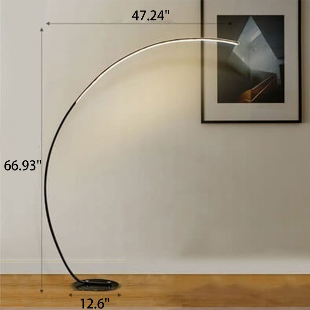 Minimalist Curved Line Aluminum Floor Lamp