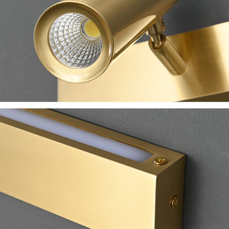 Rectangle Cylinder Full Copper Wall Lamp