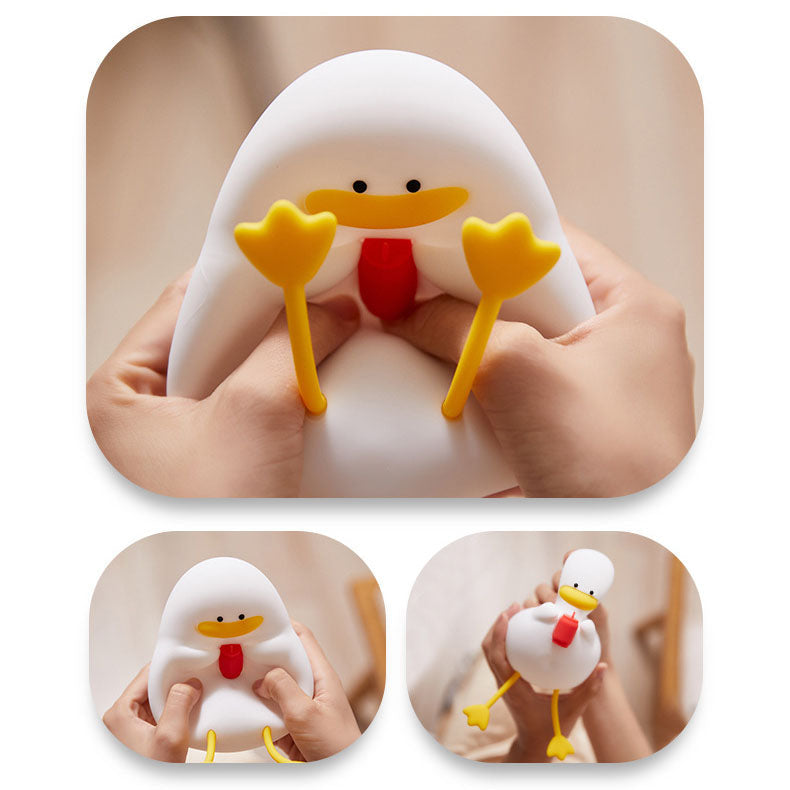 Cartoon Silicone Duck Pat Table Lamp